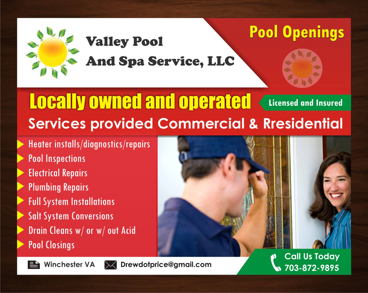 Postcard Design by harmi_199 for Valley Pool And Spa Service, LLC | Design #5488125