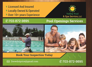 Postcard Design by harmi_199 for Valley Pool And Spa Service, LLC | Design: #5490506