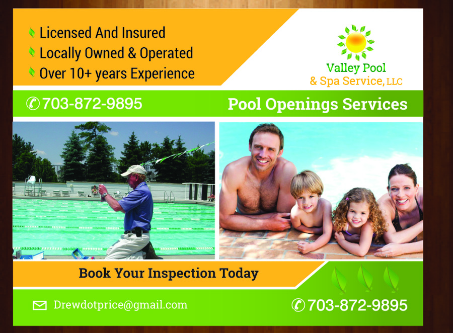 Postcard Design by harmi_199 for Valley Pool And Spa Service, LLC | Design #5490515