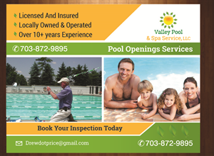 Postcard Design by harmi_199 for Valley Pool And Spa Service, LLC | Design: #5490515