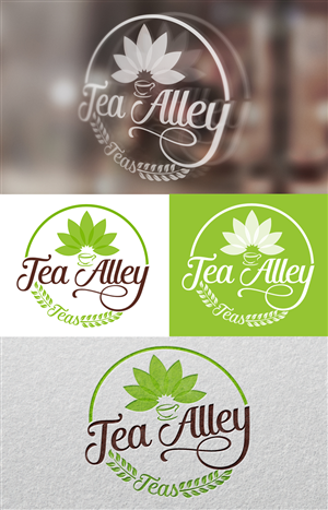 TEA ALLEY   or    TEA Alley tea spa & shop | Logo Design by ivan