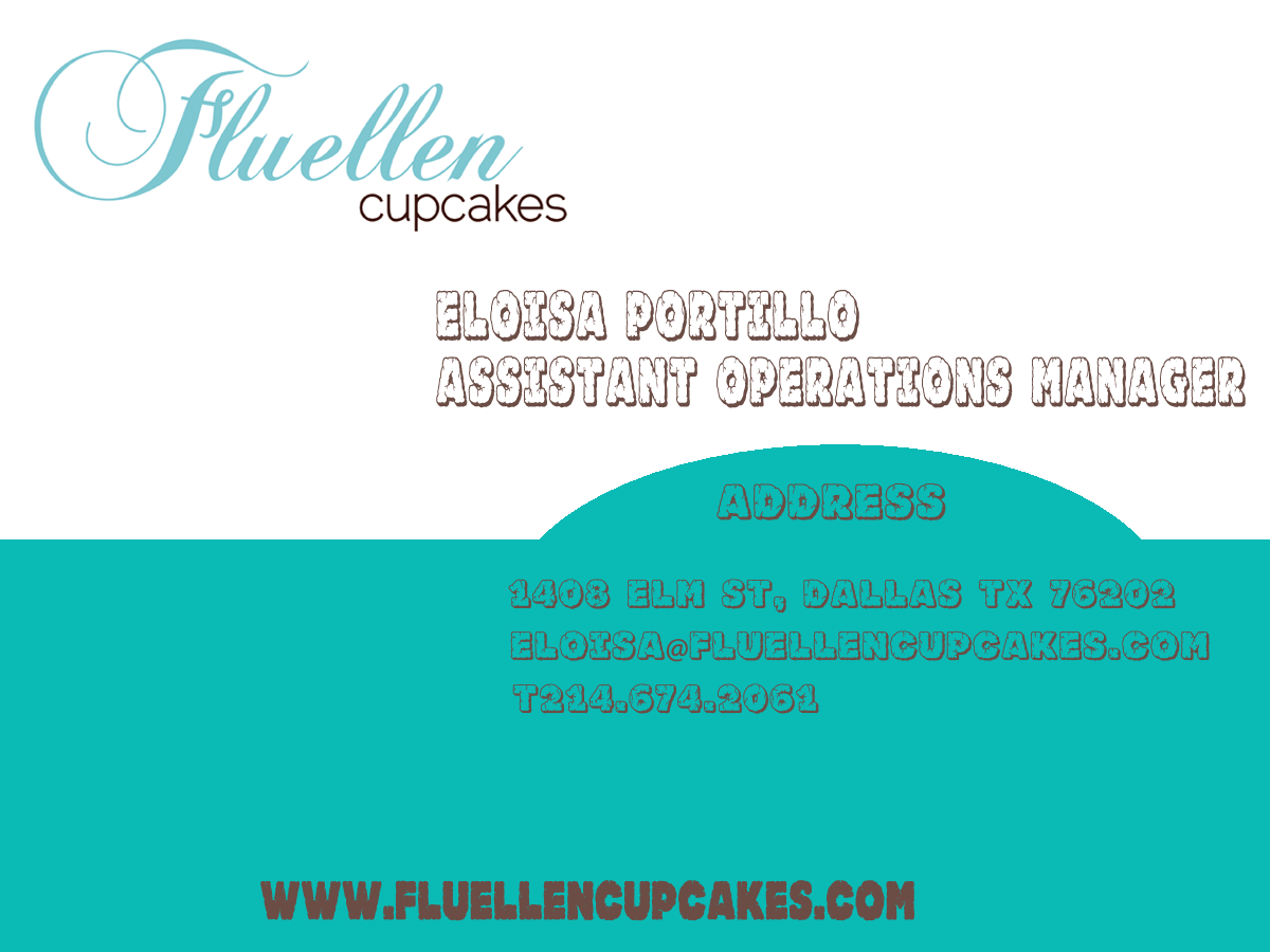 Visitenkarten-Design von $0N!$0FT für Fluellen Cupcakes | Design #1512774