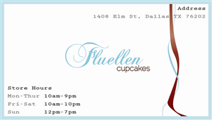 Visitenkarten-Design von Springsz Designs für Fluellen Cupcakes | Design: #1515015