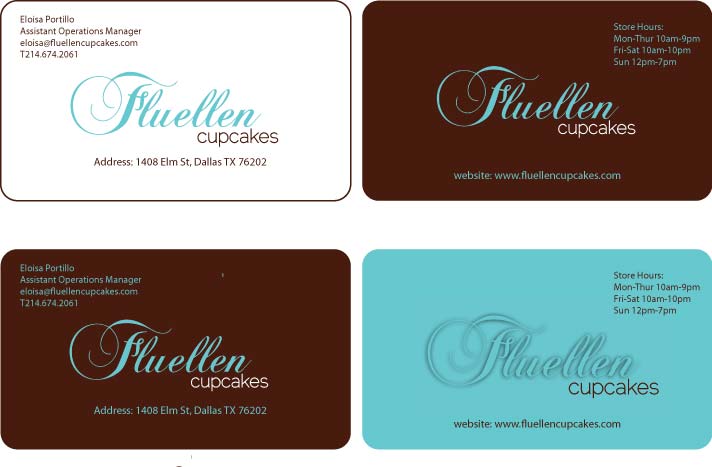 Visitenkarten-Design von Tahir für Fluellen Cupcakes | Design #1517785