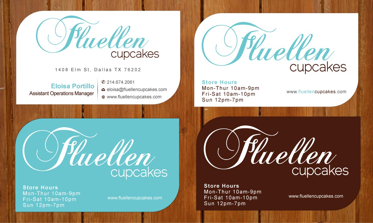 Visitenkarten-Design von Sbss für Fluellen Cupcakes | Design #1517089