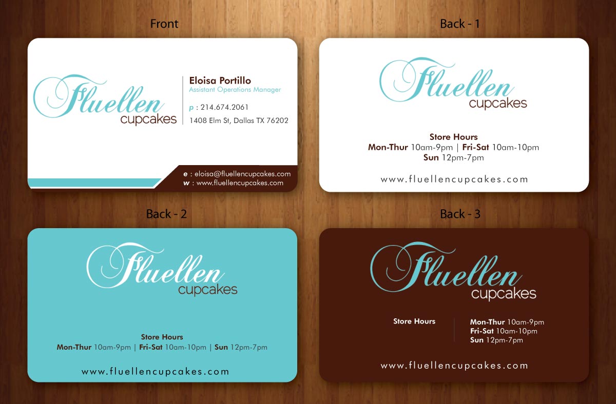 Business Card Design by Sbss for Fluellen Cupcakes | Design #1518006