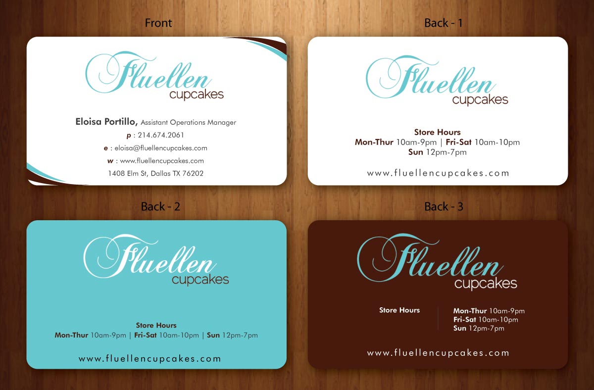 Business Card Design by Sbss for Fluellen Cupcakes | Design #1518018