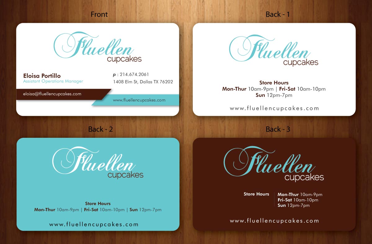 Design de Carte de Visite par Sbss pour Fluellen Cupcakes | Design #1518037