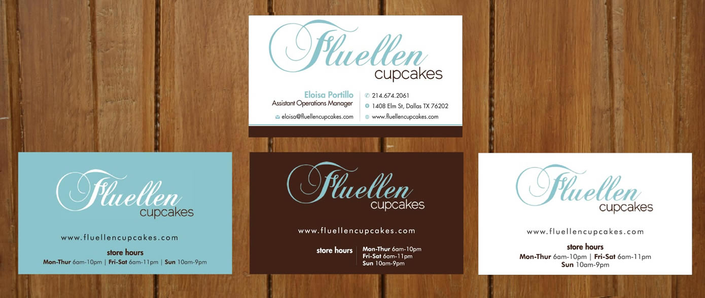 Business Card Design by Sbss for Fluellen Cupcakes | Design #1527285