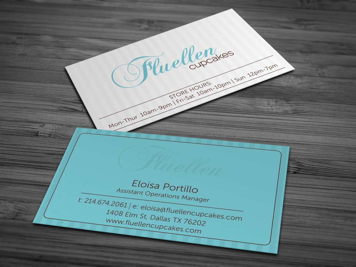 Visitenkarten-Design von HYPdesign für Fluellen Cupcakes | Design #1518917