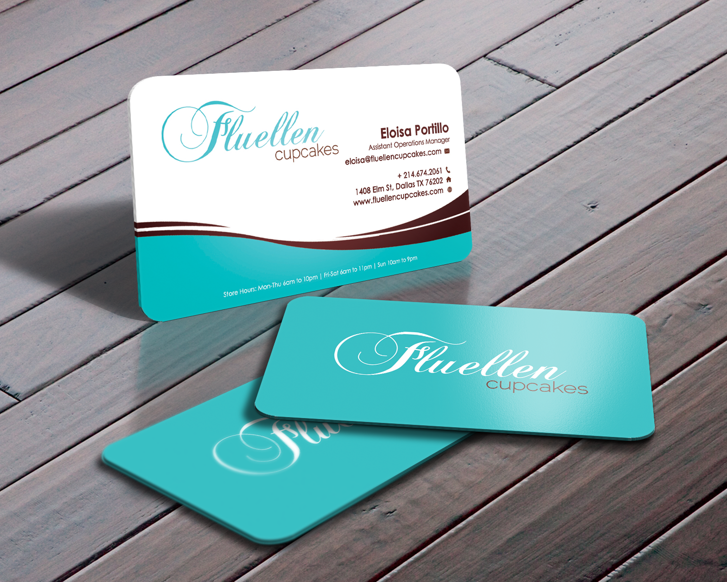 Visitenkarten-Design von Sarah Mathews für Fluellen Cupcakes | Design #1517208