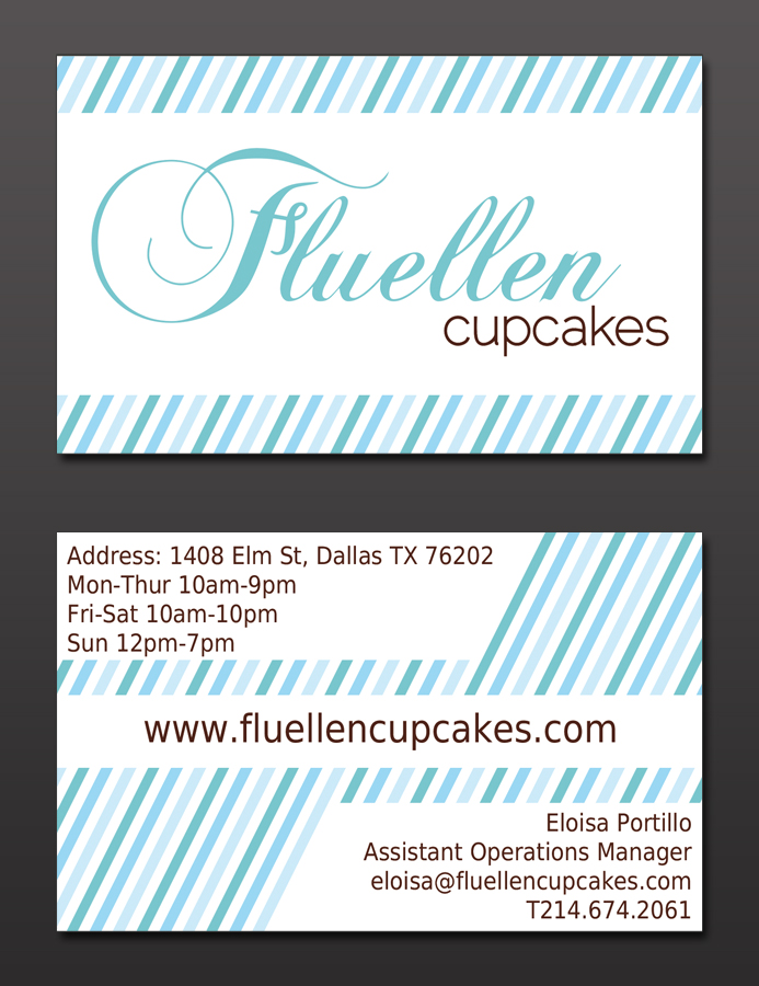 Diseño de Tarjeta de Presentación por NavriDesign para Fluellen Cupcakes | Diseño #1515389