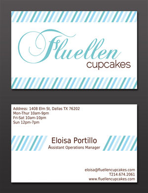 Visitenkarten-Design von NavriDesign für Fluellen Cupcakes | Design: #1515474