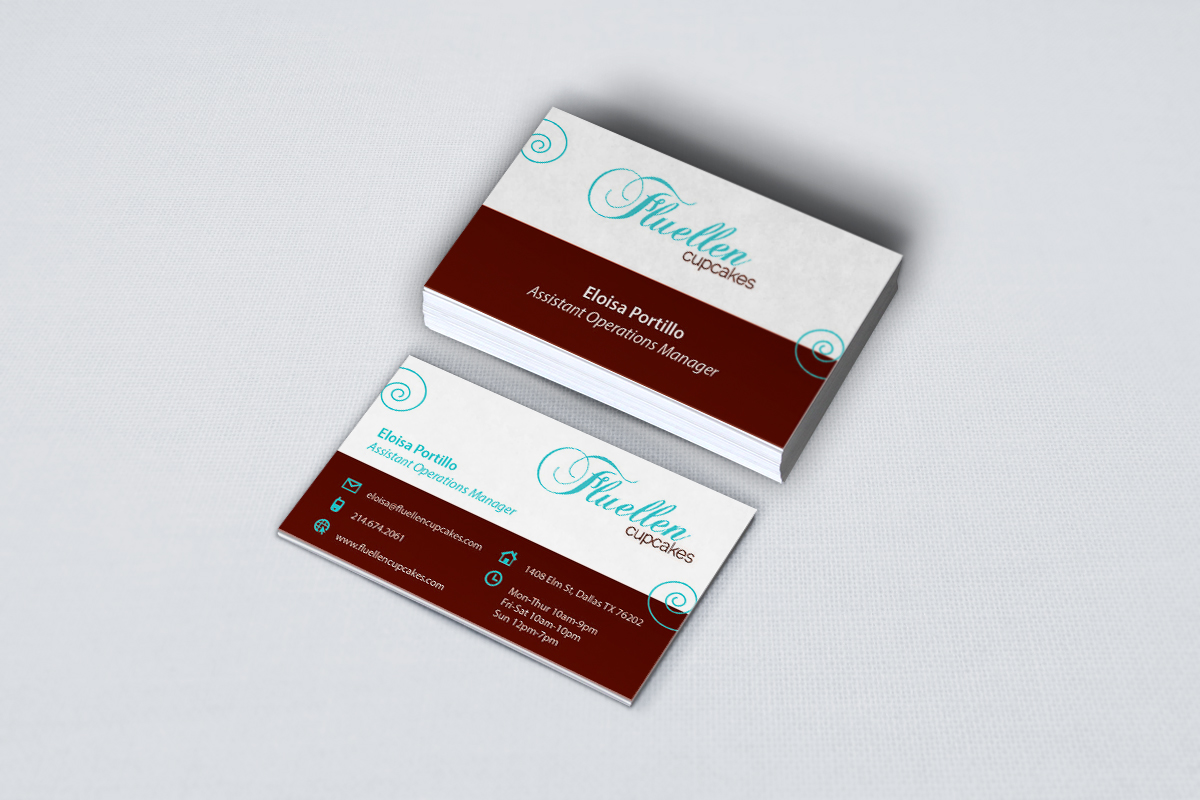 Business Card Design by Thinkk6 for Fluellen Cupcakes | Design #1514654
