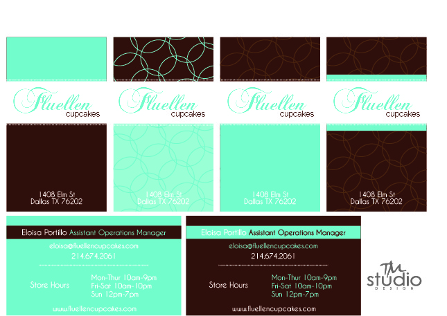 Business Card Design by North Haven Goods for Fluellen Cupcakes | Design #1515315