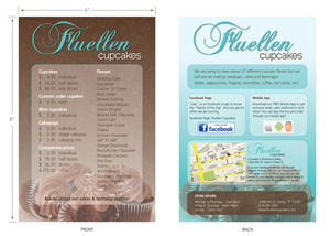 Menü-Design von Junn für Fluellen Cupcakes | Design #1523116