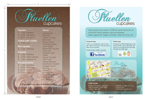 Menu Design by Junn for Fluellen Cupcakes | Design: #1523125