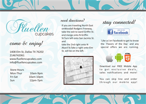 Menu Design by ginver for Fluellen Cupcakes | Design: #1547583
