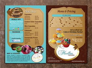 Menu Design by Sbss for Fluellen Cupcakes | Design: #1530790