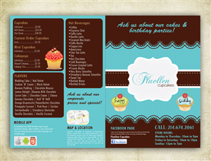 Menu Design by Sbss for Fluellen Cupcakes | Design: #1531998