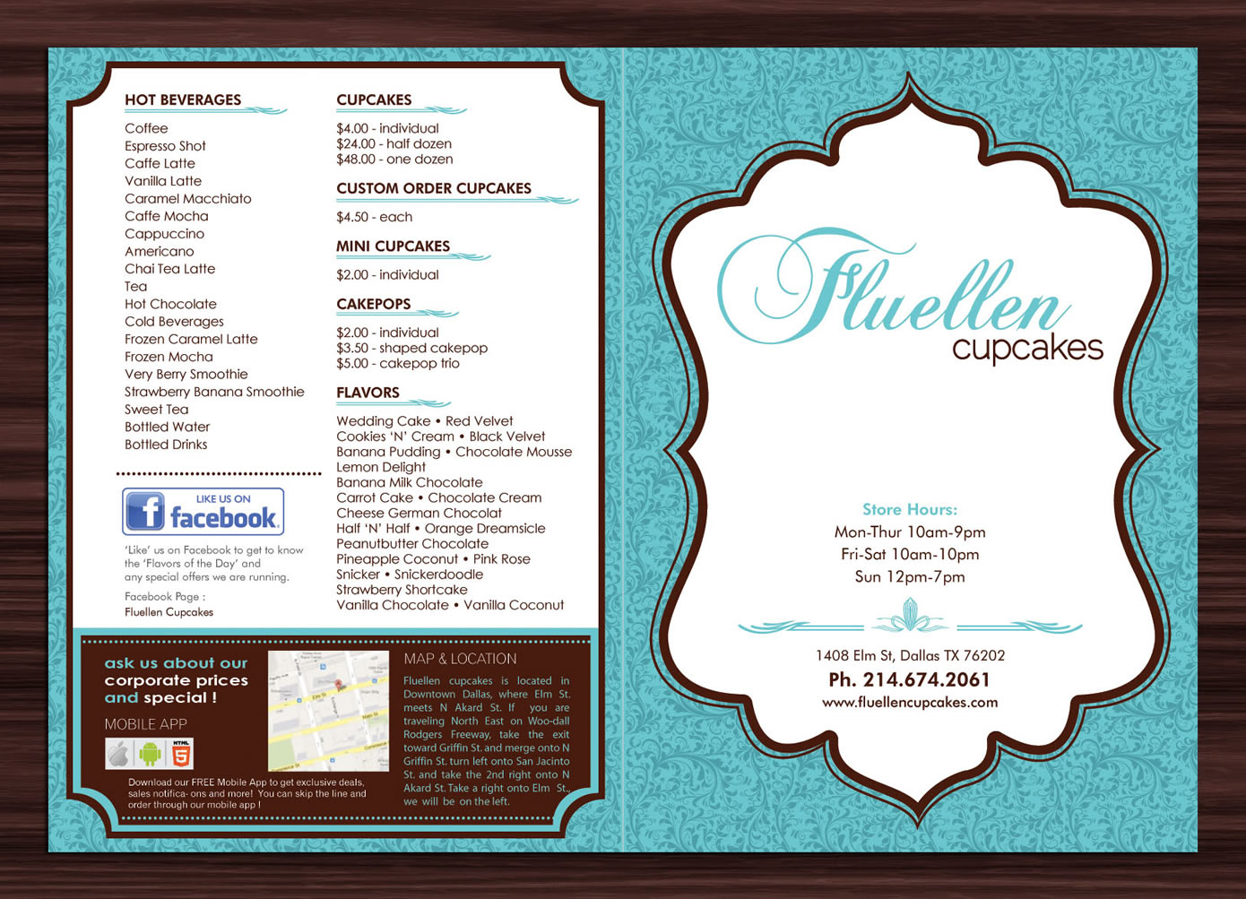Design de Menu par Sbss pour Fluellen Cupcakes | Design #1540409