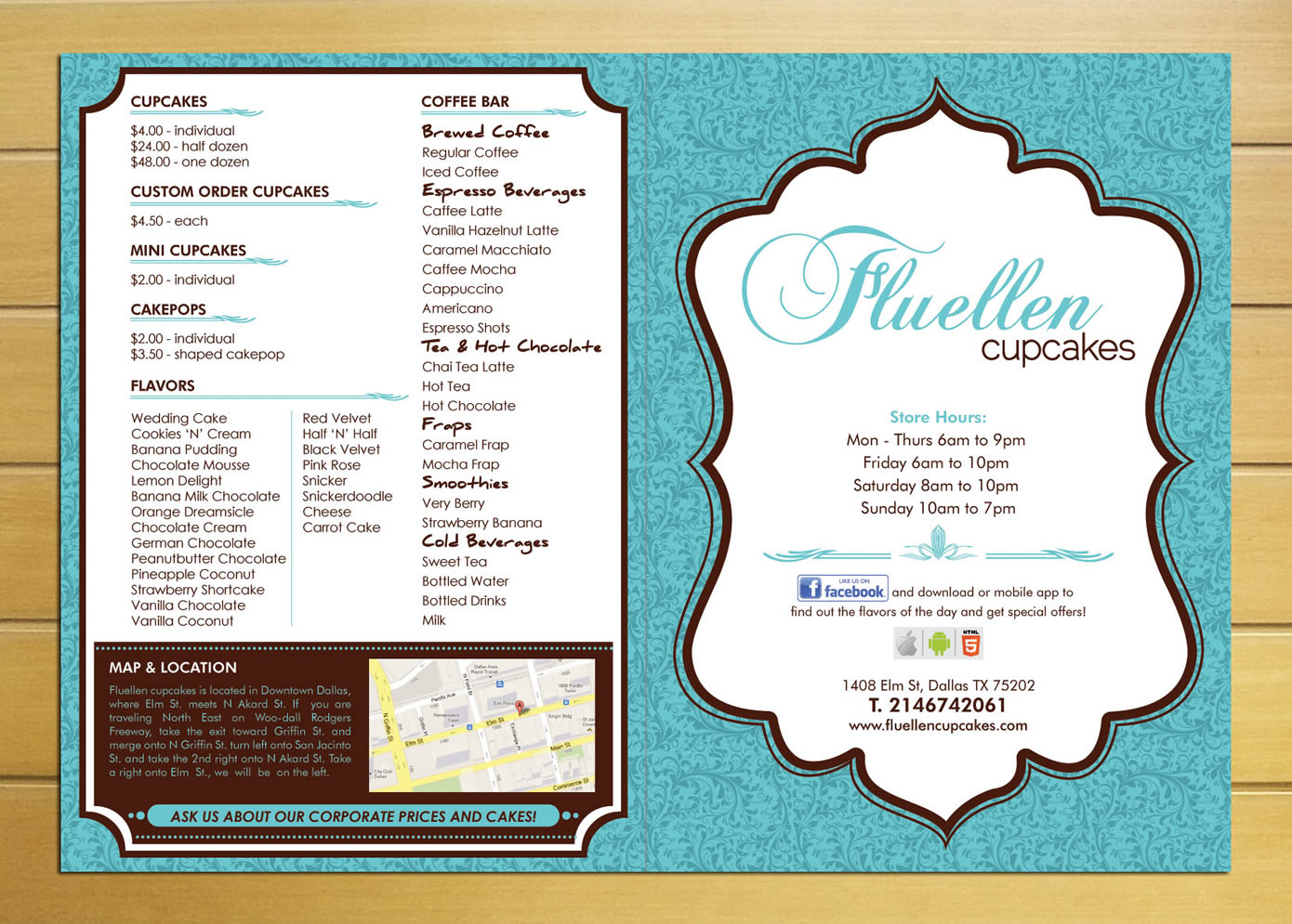 Menu Design by Sbss for Fluellen Cupcakes | Design #1552756