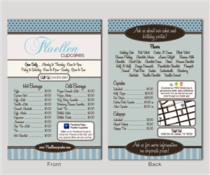 Menü-Design von Alison für Fluellen Cupcakes | Design #1535305