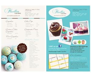 Menu Design by NoirBlanc for Fluellen Cupcakes | Design: #1518064