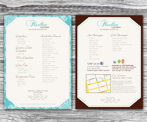 Menu Design by NoirBlanc for Fluellen Cupcakes | Design: #1527015