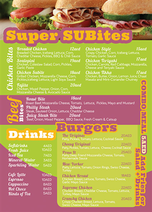 Design de Menu par Cathy pour ce projet | Design : #1571338