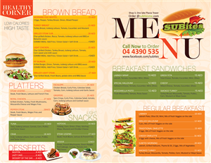 Menu Design Project for Fastfood Restaurant