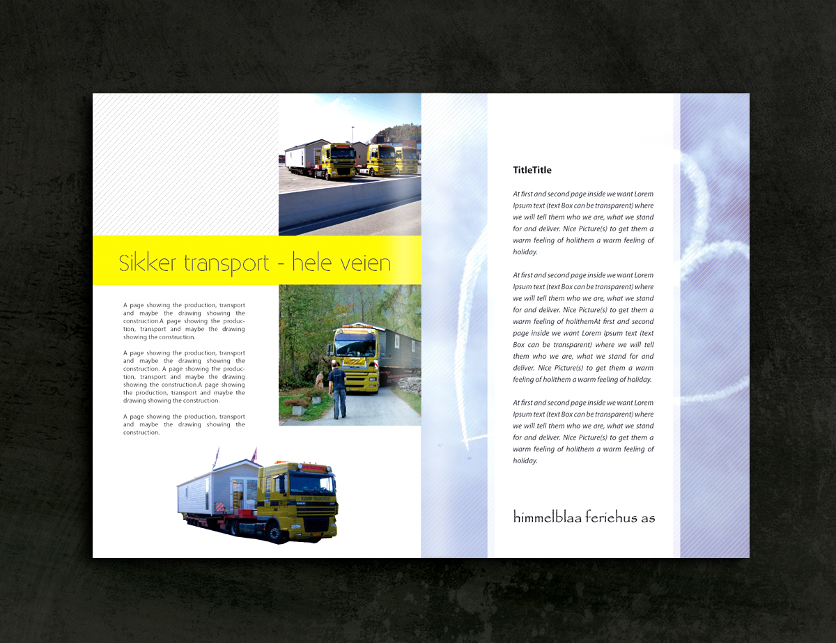 Brochure Design by Ruan Bomba8 for himmelblaa feriehus as | Design #1624613