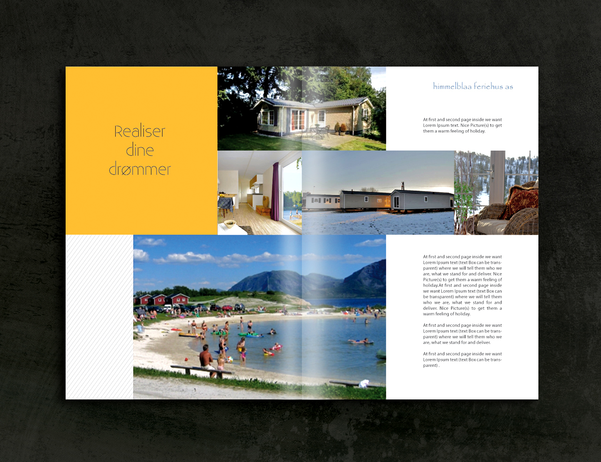 Diseño de Brochure por Ruan Bomba8 para himmelblaa feriehus as | Diseño #1624624