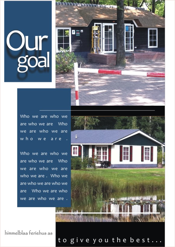 Brochure Design by creative designer for himmelblaa feriehus as | Design #1543226