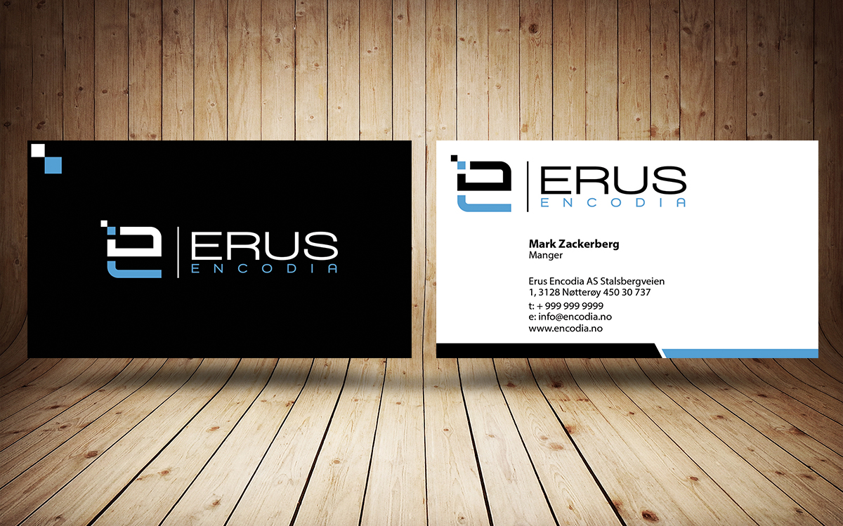 Business Card Design by Stylez Designz for Erus Encodia AS | Design #5600436