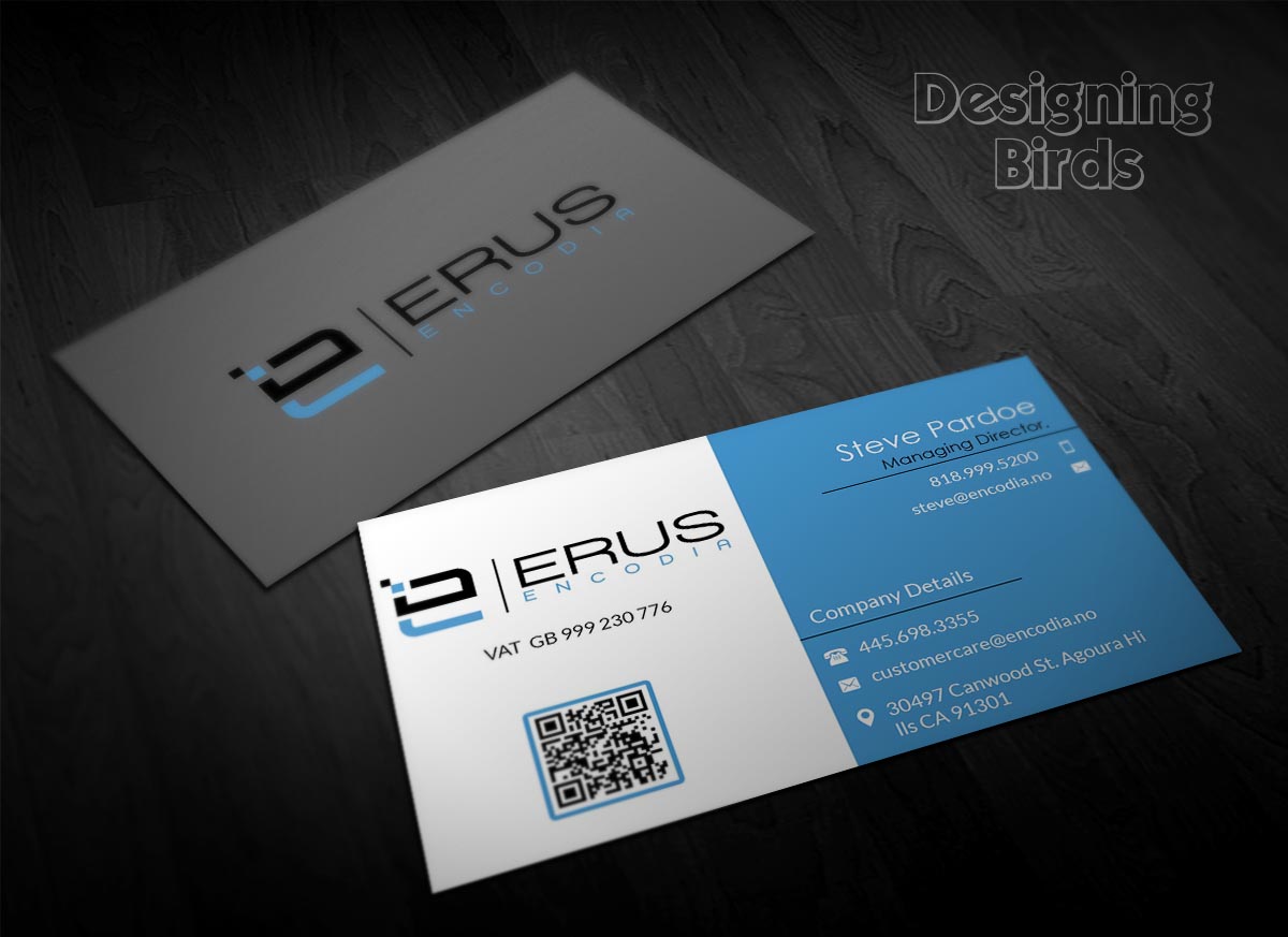 Diseño de Tarjeta de Presentación por Designing Birds para Erus Encodia AS | Diseño #5501918