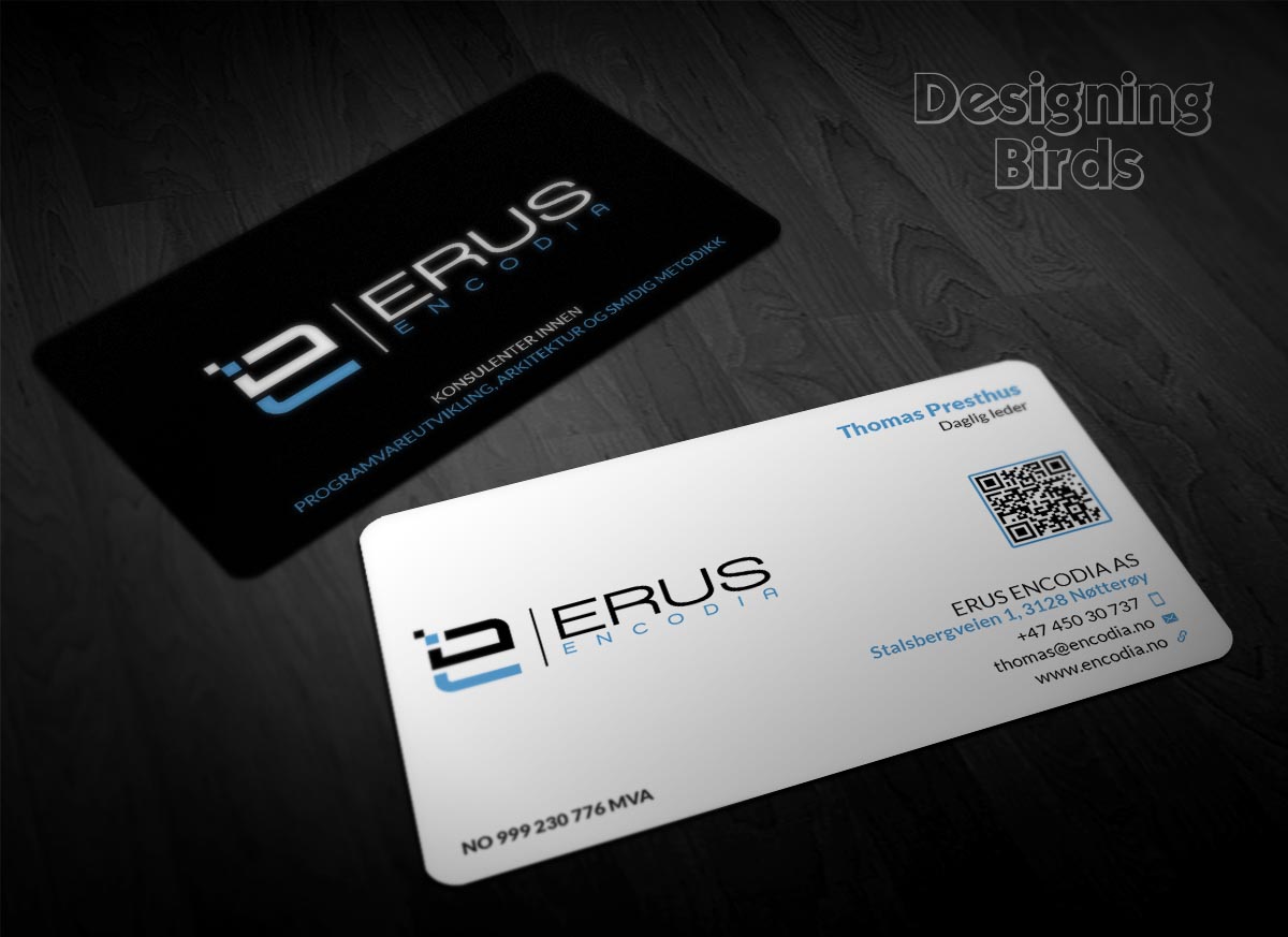 Diseño de Tarjeta de Presentación por Designing Birds para Erus Encodia AS | Diseño #5685144