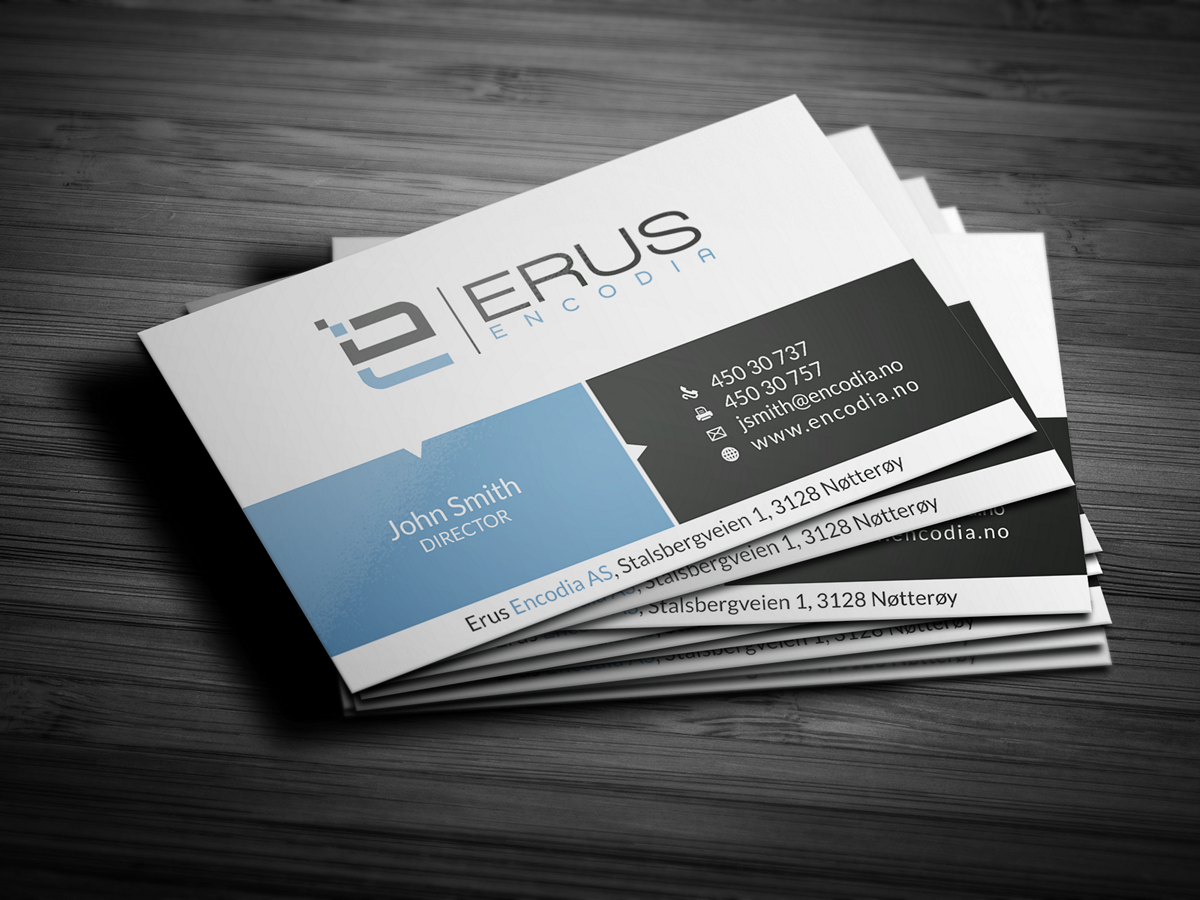 Business Card Design by HYPdesign for Erus Encodia AS | Design #5498211