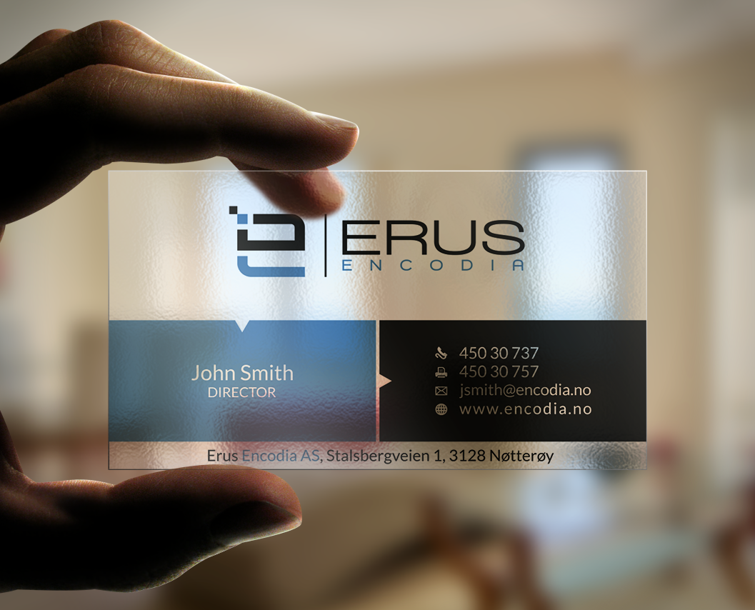 Business Card Design by HYPdesign for Erus Encodia AS | Design #5498278