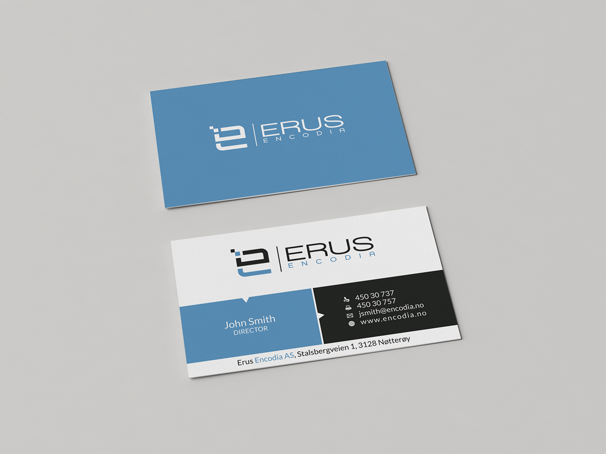 Business Card Design by HYPdesign for Erus Encodia AS | Design #5499903