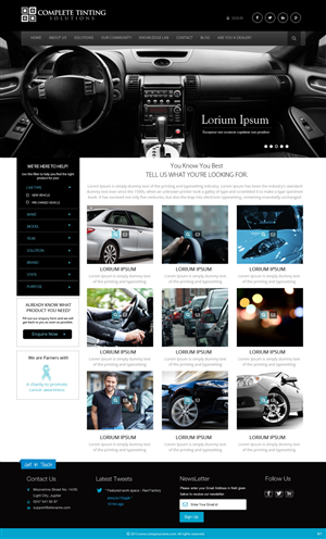 Web Design par pb pour Complete Tinting Solutions | Design : #5521802