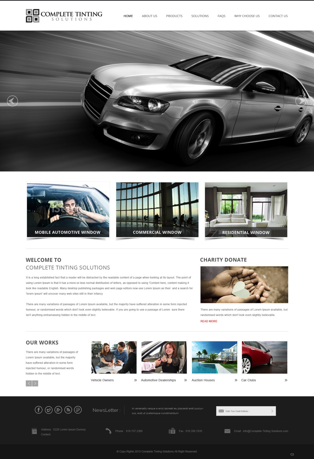 Web Design by pb for Complete Tinting Solutions | Design #5521809