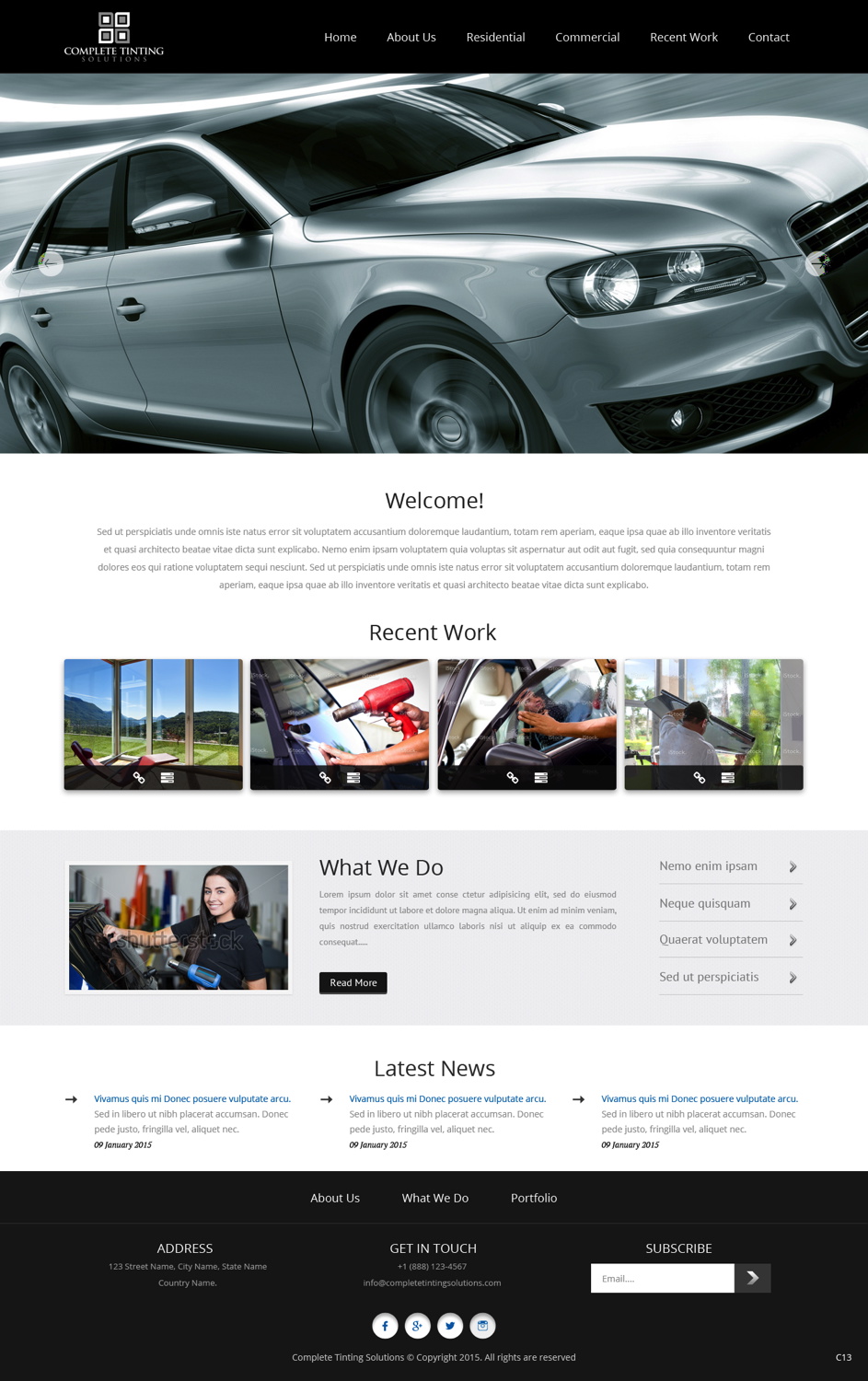 Web Design par pb pour Complete Tinting Solutions | Design #5521810