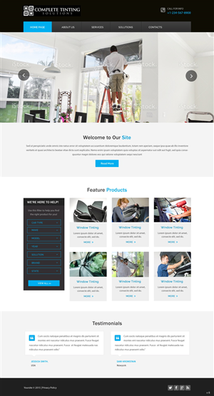 Web Design par pb pour Complete Tinting Solutions | Design : #5521811