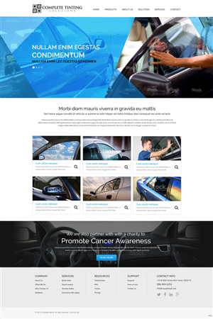 Web Design par pb pour Complete Tinting Solutions | Design : #5521813