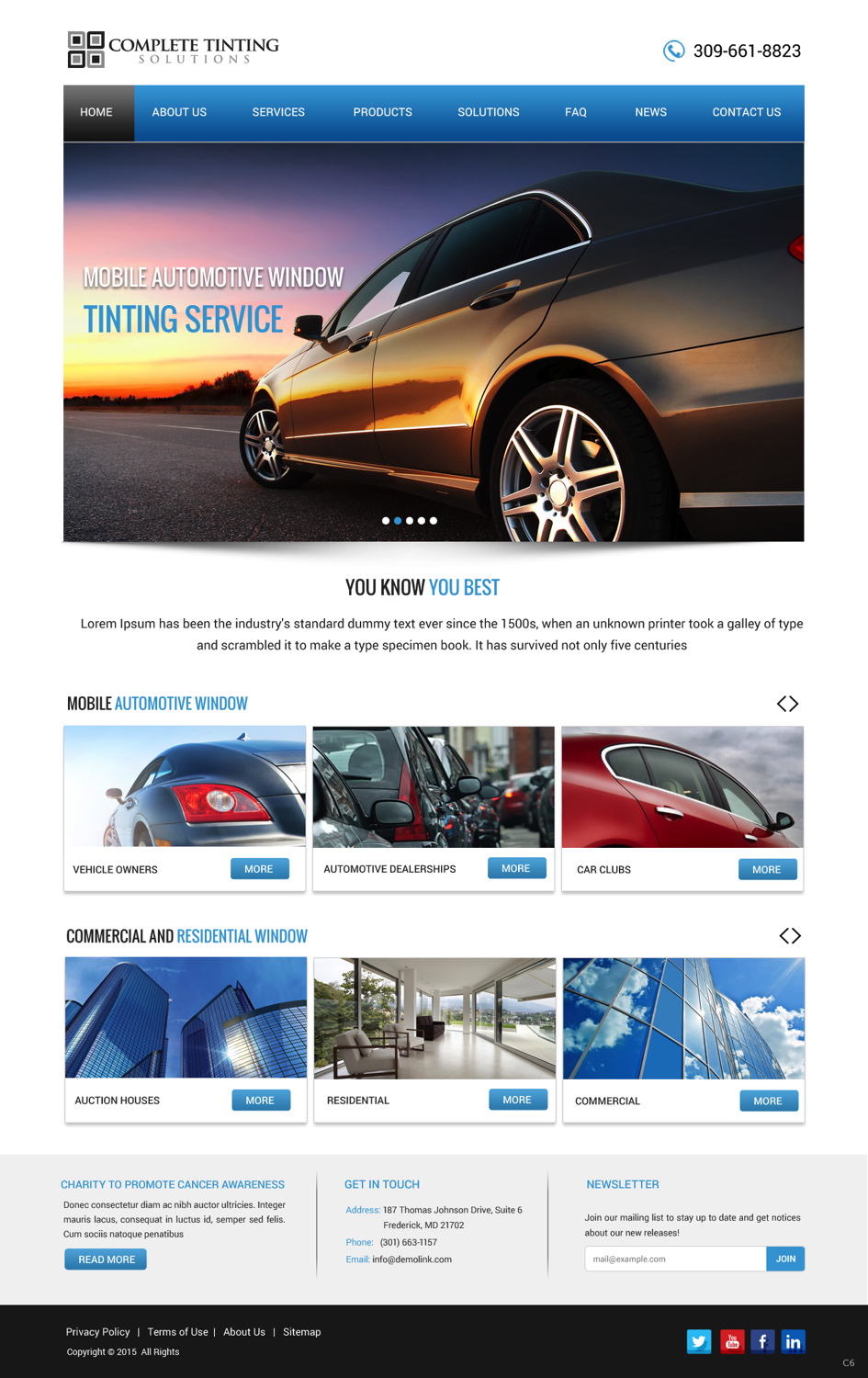 Web Design by pb for Complete Tinting Solutions | Design #5551509