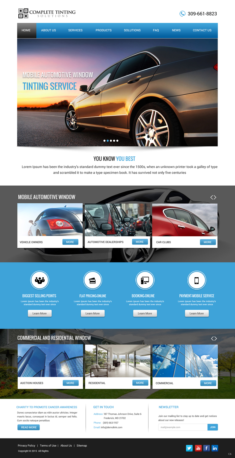 Web Design by pb for Complete Tinting Solutions | Design #5575014