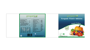 Groganic Farm's Infusion Organic Fertilizer  Label Design     | Diseño de Etiqueta por Shark1
