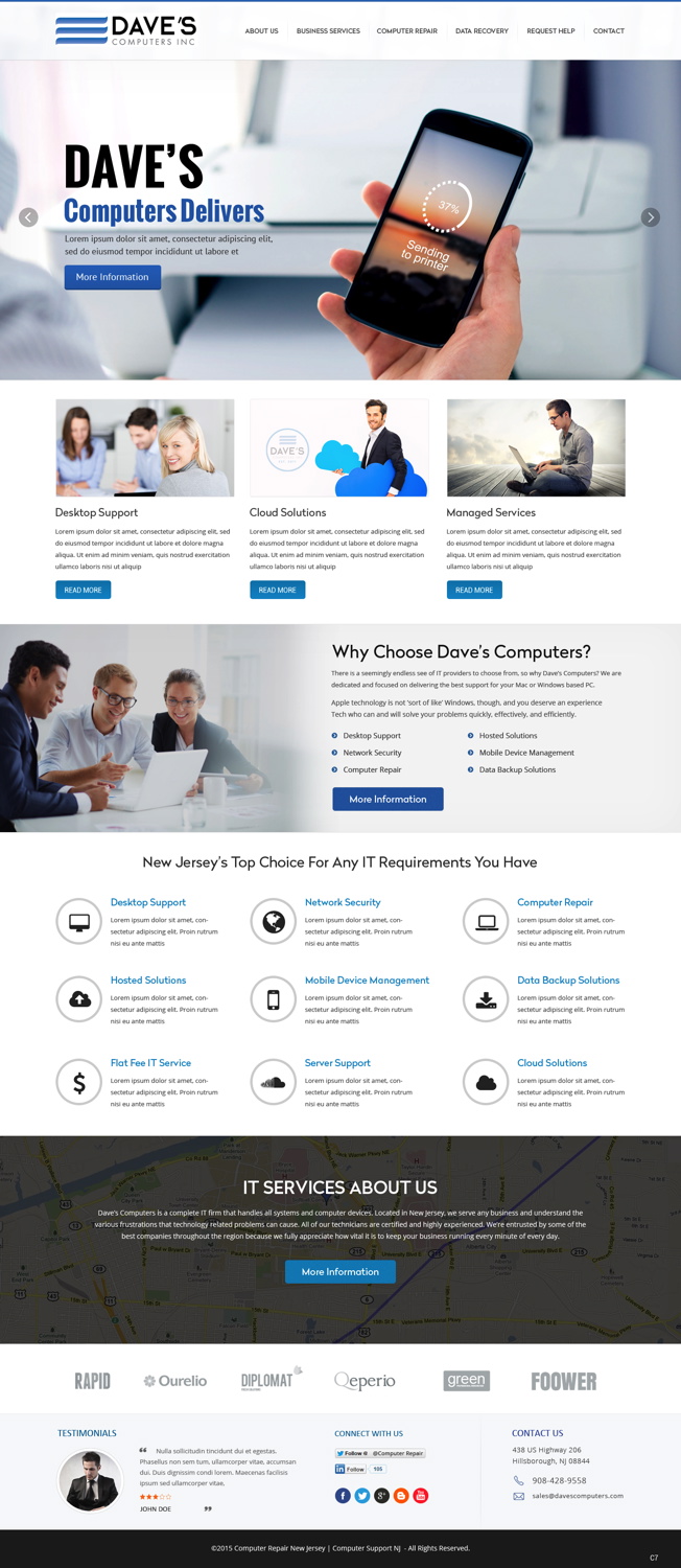 Wordpress Design by pb for David Molnar | Design #5521828