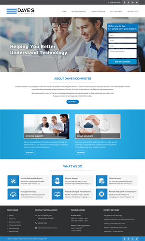 PSD Design for Small business/Consumers Computer Support Website | WordPress-Design von Sbss